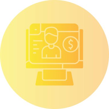 Çevrimiçi bankacılık vektör simgesi modern tasarım illüstrasyonu