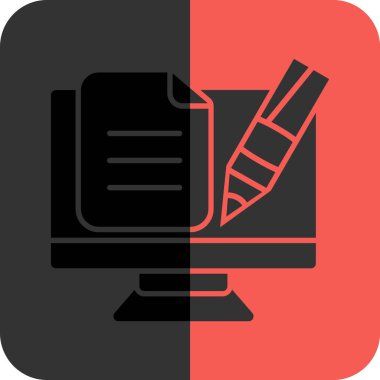 pc 'nin modern simgesinin vektör illüstrasyonu