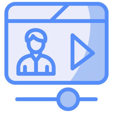 video simgesi. Web için basit görüntü vektör simgeleri çizimi