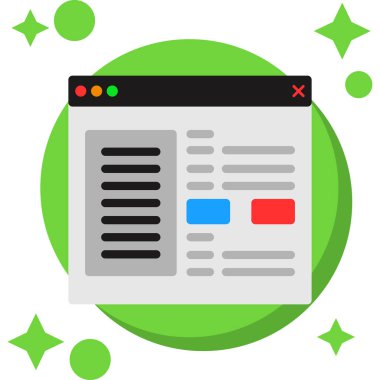 Web simgesi vektör illüstrasyonu