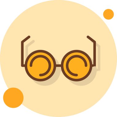 Gözlük. Web simgesi basit illüstrasyon