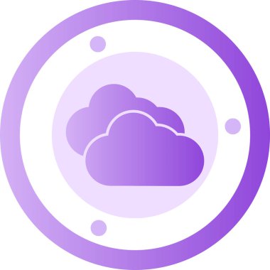 Bulut simgesi. Web için basit bulut vektör simgeleri çizimi