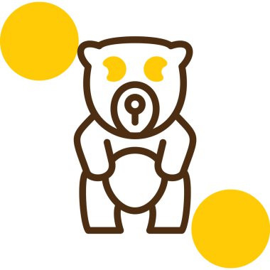 Ayı simgesi vektör illüstrasyonu