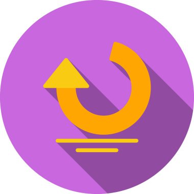 Eğilim biçimi izole edilmiş arkaplanda ok simgesi