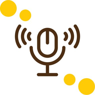 Vektör illüstrasyonu, mikrofon ögesi arkaplanı