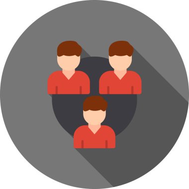 İş takım düz simgesi