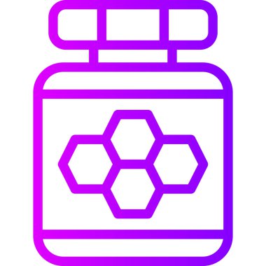 Bir bal kavanozunun vektör illüstrasyonu