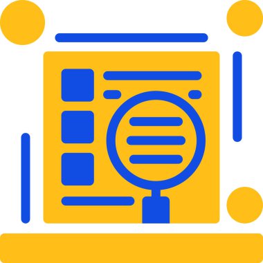 bilgisayar veri analiz simgesi - ana hatlar biçimi