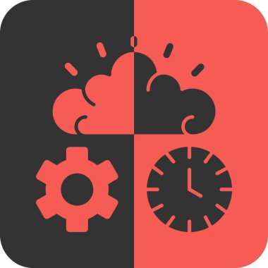 Zaman yönetimi simgesinin vektör illüstrasyonu