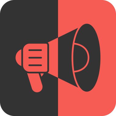 megafon ikonu. Vektör illüstrasyonu