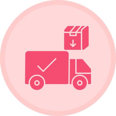 Teslimat. Web simgesi basit illüstrasyon