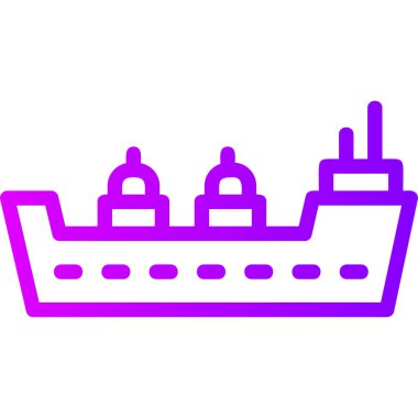 Gemi. Web simgesi basit illüstrasyon