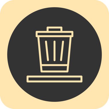 Çöp kutusu simgesi. Basit tasarım