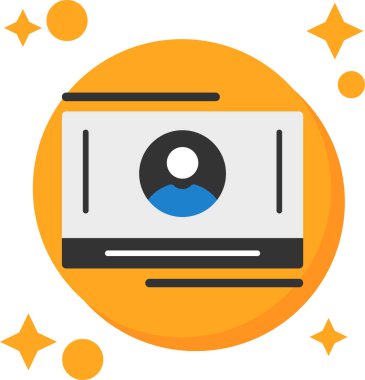 Video kamera simgesi. Video kamera vektör simgesi web için basit çizimi