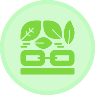 Bir bitki simgesinin vektör illüstrasyonu