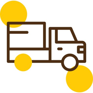 Kamyon simgesinin vektör illüstrasyonu