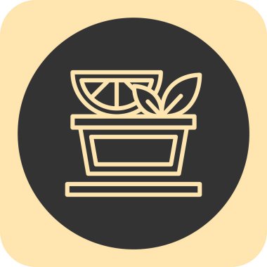 Bir pot simgesinin vektör illüstrasyonu