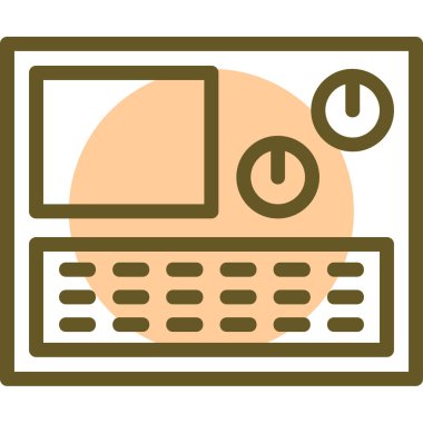 Bir bilgisayar simgesinin vektör illüstrasyonu