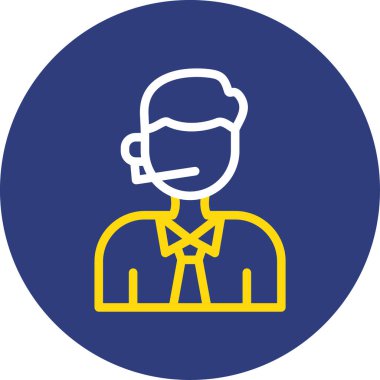 Maske simgesi olan bir adamın vektör çizimi