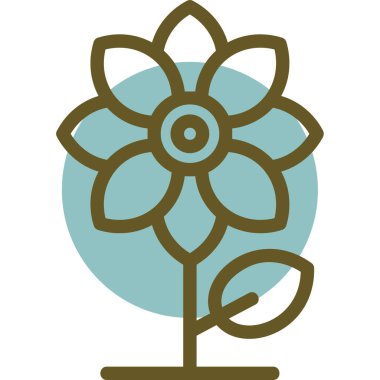 çiçek simgesi vektör illüstrasyonu