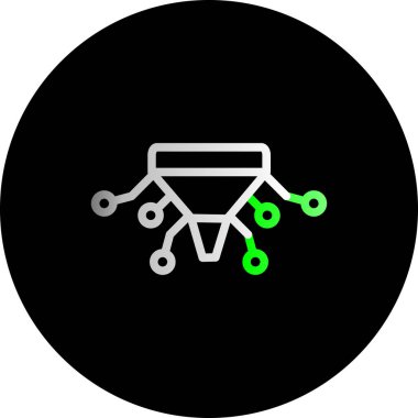 Ağ simgesi soyut olarak izole edildi