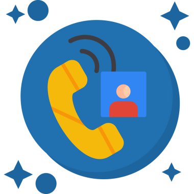 Çağrı merkezi simgesi. Basit resimleme