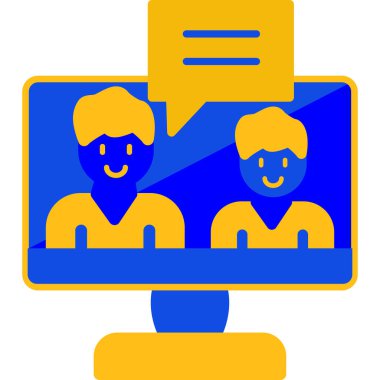 konferans sunum simgesi, vektör illüstrasyonu