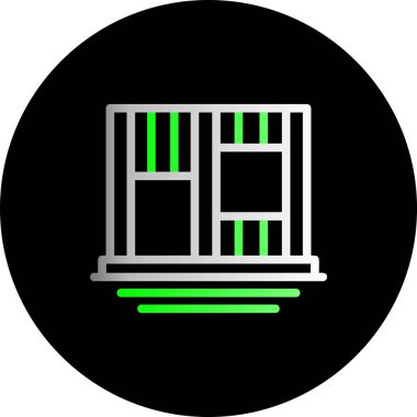 pencere simgesi, düz tasarım