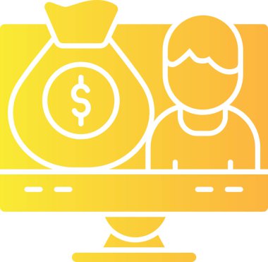 Dolar. Web simgesi basit illüstrasyon