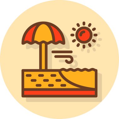 Güneş. Web simgesi basit illüstrasyon