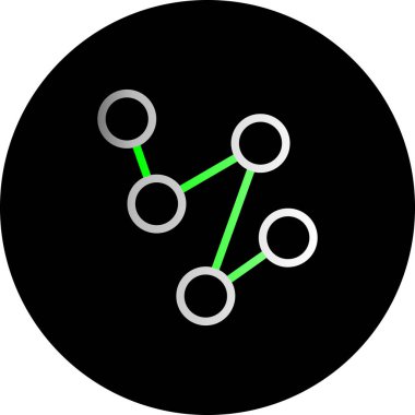 Linkler yuvarlak vektör simgesi