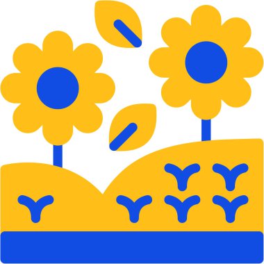 Çiçek. Web simgesi basit illüstrasyon