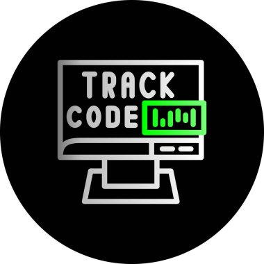 Arkaplanda kod vektörü simgesi