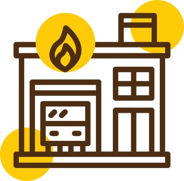 Şöminenin vektör simgesi