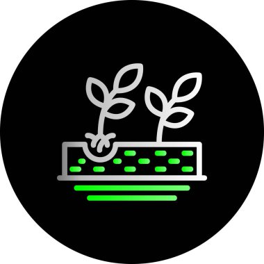 Bitki simgesinin vektör illüstrasyonu