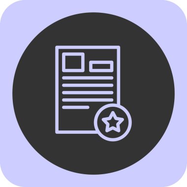 Belge modern simgesinin vektör illüstrasyonu