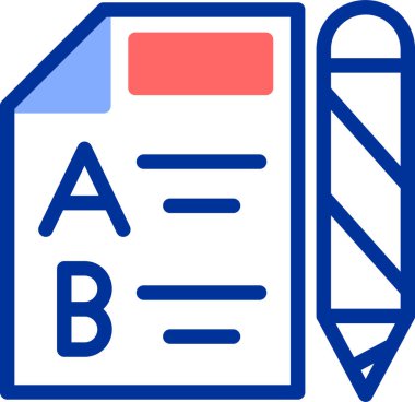 Bir belge simgesinin vektör illüstrasyonu