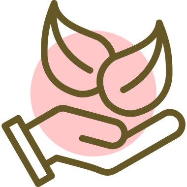 Bir çiçek simgesinin vektör illüstrasyonu