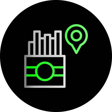 Vektör konumu simge illüstrasyonu