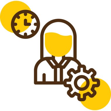 Vites & Cog için İş Yönetimi Düz simgesi