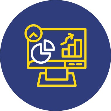 Analiz. Web simgesi basit illüstrasyon