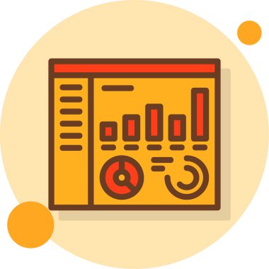 iş grafiği vektör çizgisi simgesi.