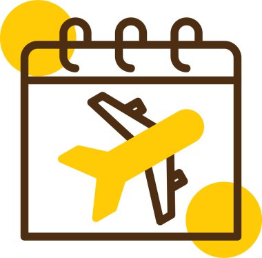 Uçak uçuş tarihi simgesi - özet biçimi