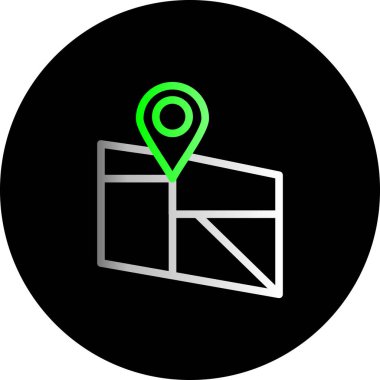 konum haritası simgesi, vektör illüstrasyonu