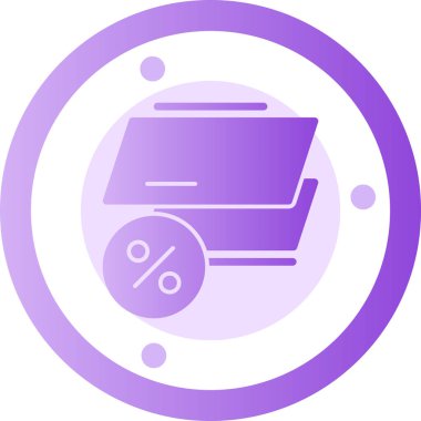 Bir alışveriş arabası simgesinin vektör çizimi