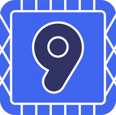 7 numaralı simge tasarım vektörü