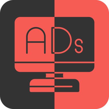 Reklam reklamları düz stil simgesi