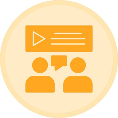 video. Web simgesi basit illüstrasyon