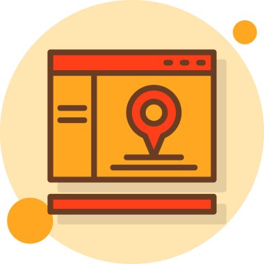 konum haritası konum simgesi vektör illüstrasyon tasarımı