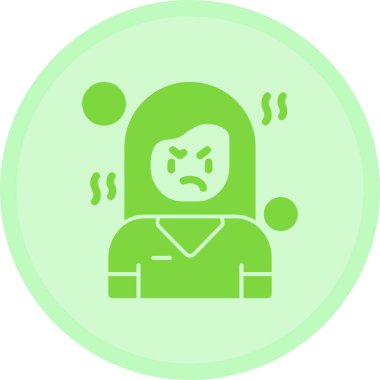 Kızgın adam ikonu. vektör illüstrasyonu